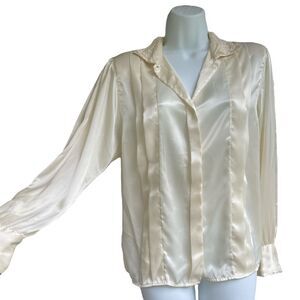 True Vintage 80s - Labyrinth Cosplay Sarah Victorian Button Down Blouse M